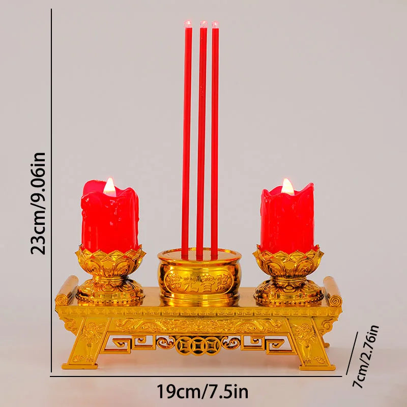 LED Candle Lights, Prayer Candles For Temples And Buddhist Halls, Smokeless Swinging Wick Simulation Candles