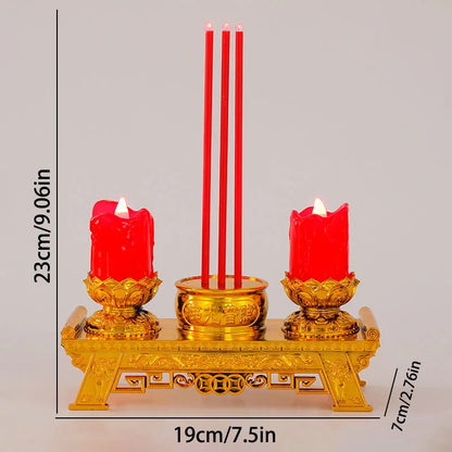 LED Candle Lights, Prayer Candles For Temples And Buddhist Halls, Smokeless Swinging Wick Simulation Candles