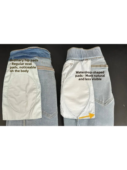 High Waist Denim orts Women's Sexy Slimming orts with Butt Pad American Hot Girl Light Blue Jeans orts Cotton Elastic F...