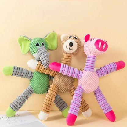 Plush Dog Toy Cute Stuffed Animal Toy for Small Medium Dogs Teething Chew Toy for Puppy Interactive Playmate Reduces Anxiety