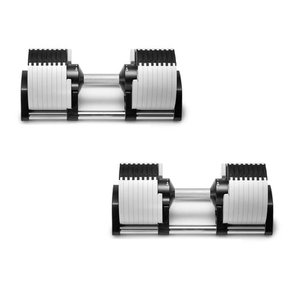 Multi-Color Adjustable Dumbbell Set, 2KG(5LB) or 4KG(9LB) Increment, Up to 50KG(110LB), Fast Adjustable Dumbbells for Home Gym