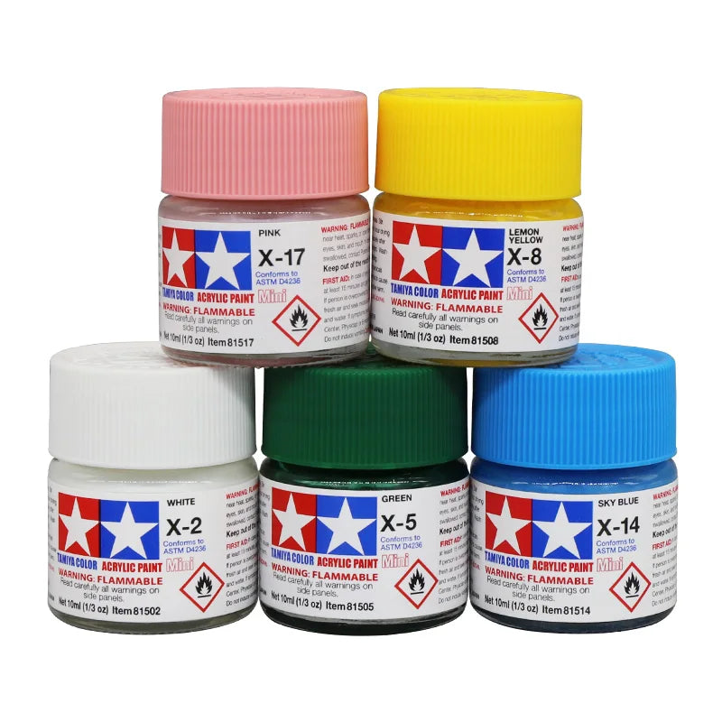 TAMIYA Acrylic Pigment Water-Based Paint Gloss Military Model Gumdam Coloring Pen Coating Spray Handmade Series X1-X2