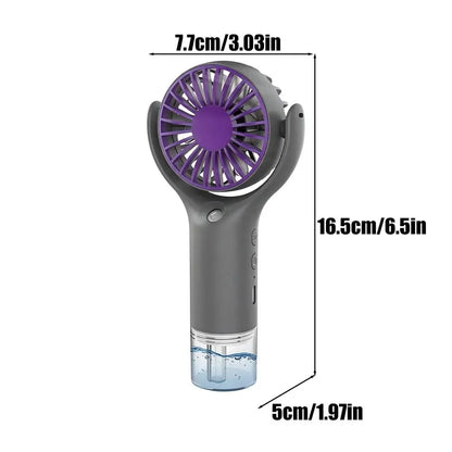 Portable Water Mist Fan Mini Handheld Fan USB Charging Spray Fans Portable Personal Hand Held Small Cooling Fan for Outdoor