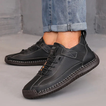 Boots Mid Top for Women British Style Retro Anti Slip Workwear Shoes Handmade Leather Loafers Casual Soft Soled Women Nude Boots