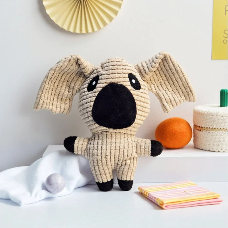 Pet Supplies: Durable Chew-Resistant Corn Plush Toys for Cats and Dogs, with Sound and Various Cartoon Designs