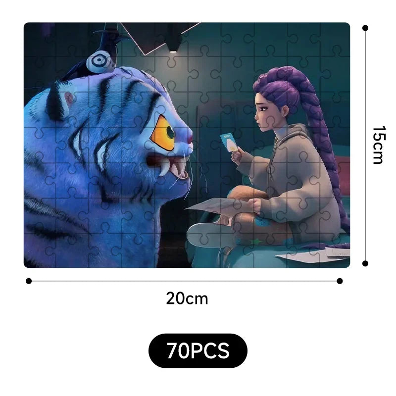 70/300PCS Wooden Jigsaw Puzzle Cool Cyberpunk Anime Family Interactive Game Collectible Gift for Adults Kids Teens Home Decor