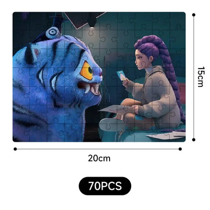 70/300PCS Wooden Jigsaw Puzzle Cool Cyberpunk Anime Family Interactive Game Collectible Gift for Adults Kids Teens Home Decor
