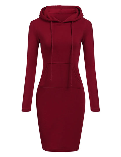 Autumn - Ready Ladies Hooded Dresses Blending Hoodie and Sweatshirt Elements for Fashionable Women's Wardrobe
