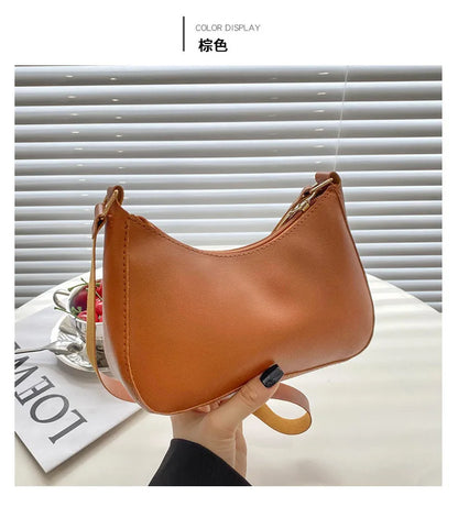 Fashionable and Trendy Solid-color Handbags Simple and New Small Square Bag Stylish and High-quality Single-shoulder Armpit Bags