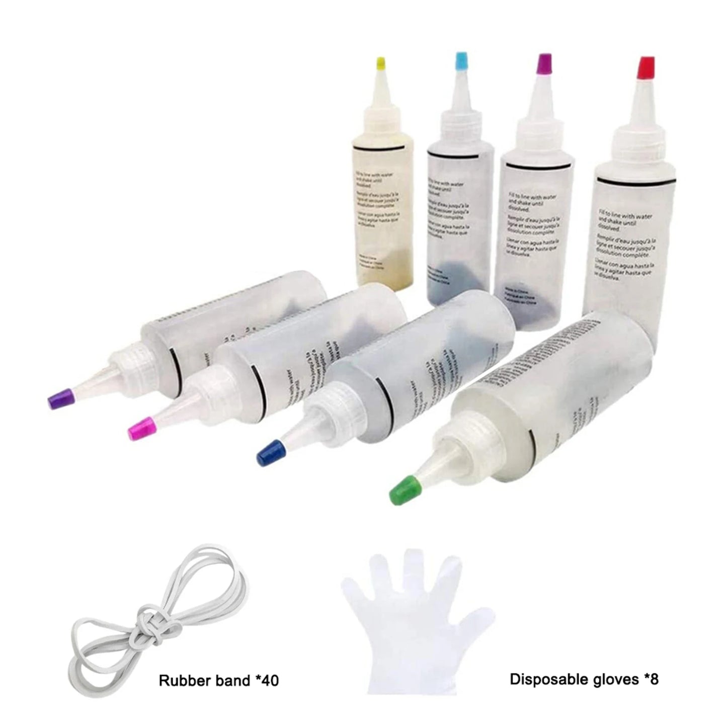 6/8/10 Colors Fabric Dye DIY Kit Handmade Cold Water Paint Tie Dye Perfect for Halloween Parties