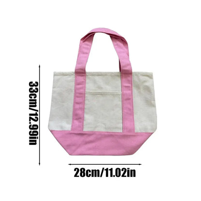 Large Canvas Tote Bag Minimalist Commuter Shoulder Bag Reusable Shopping Tote Fashionable Laptop Sleeve for Women Men Students
