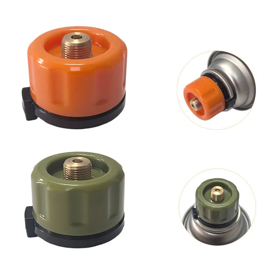 Portable Outdoor Camping Stove Gas Conversion Adapter Split Type Cartridge Connector Valve for Backpacking Camping Outdoor Stove