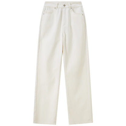 SENTUBILA Straight Jeans Woman Casual High-Waisted Cotton Jeans 2025 Autumn New Collection Pants Women's Clothing W53NA3335