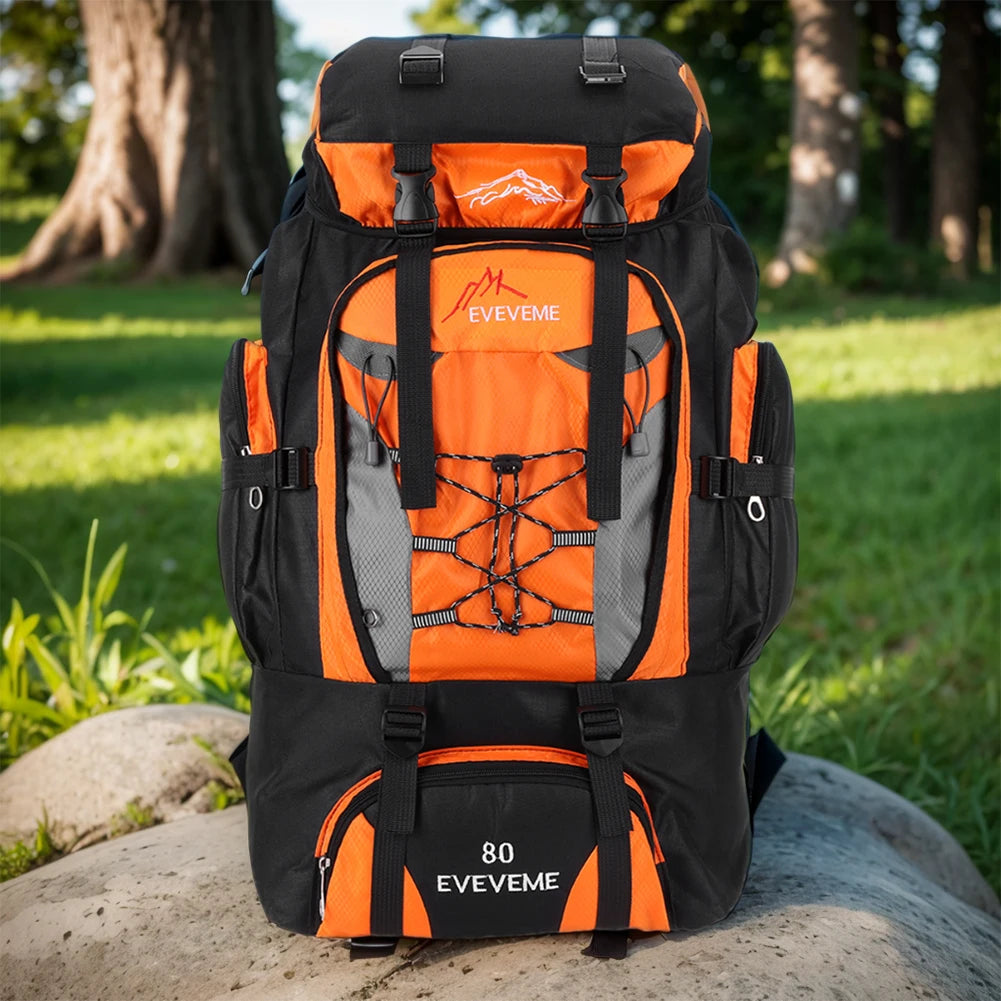 80L wasserdichter Wanderrucksack, Campingrucksack, Trekkingrucksack, großer Reiserucksack für Herren, Outdoor-Sport- und Bergsteigerrucksack