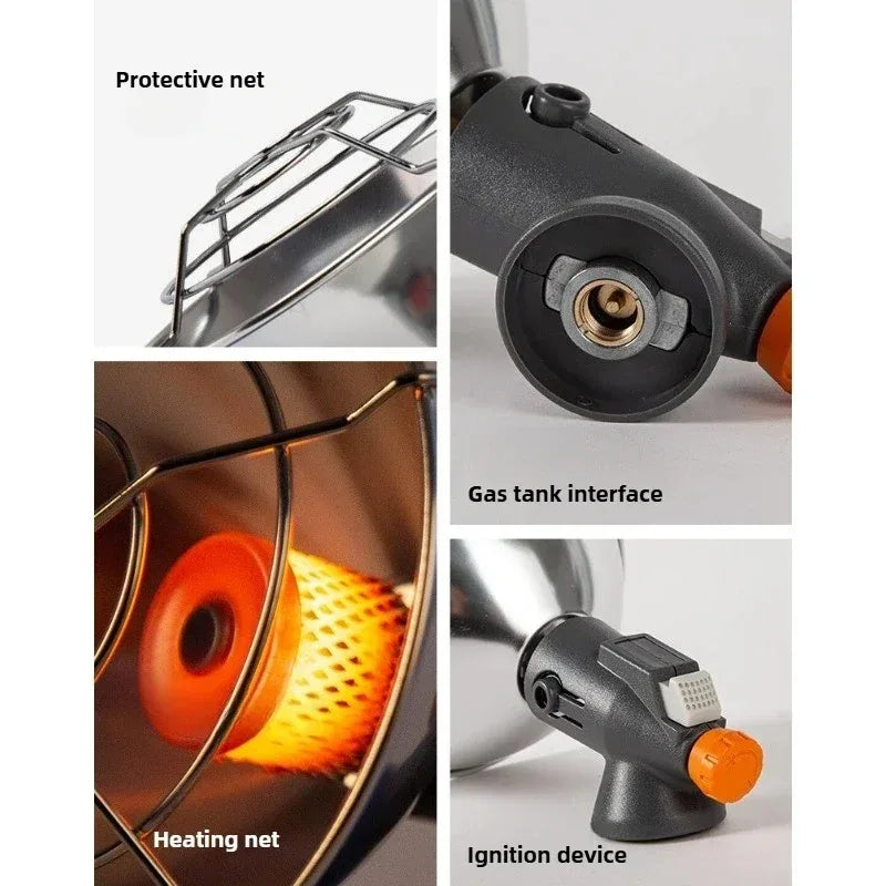 Mini Portable Gas Canister Heating Stove for Outdoor Camping Propane Fuel with Windproof Design Winter Camping Equipment