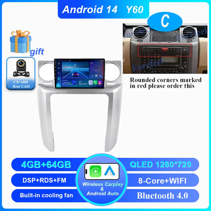 Car Android 16 GPS Navigation For Land Rover Discovery 3 2004 -2009 Auto Radio Stereo Multimidia Video Player Carplay NO 2DIN 4G