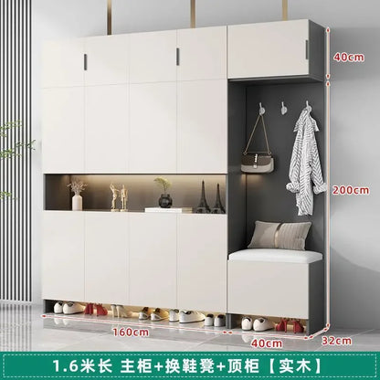Living Room Shoe Cabinet Solid Wood Home Entrance Cabinet Display Household Door Locker Sideboards Szafki Do Salonu Furniture