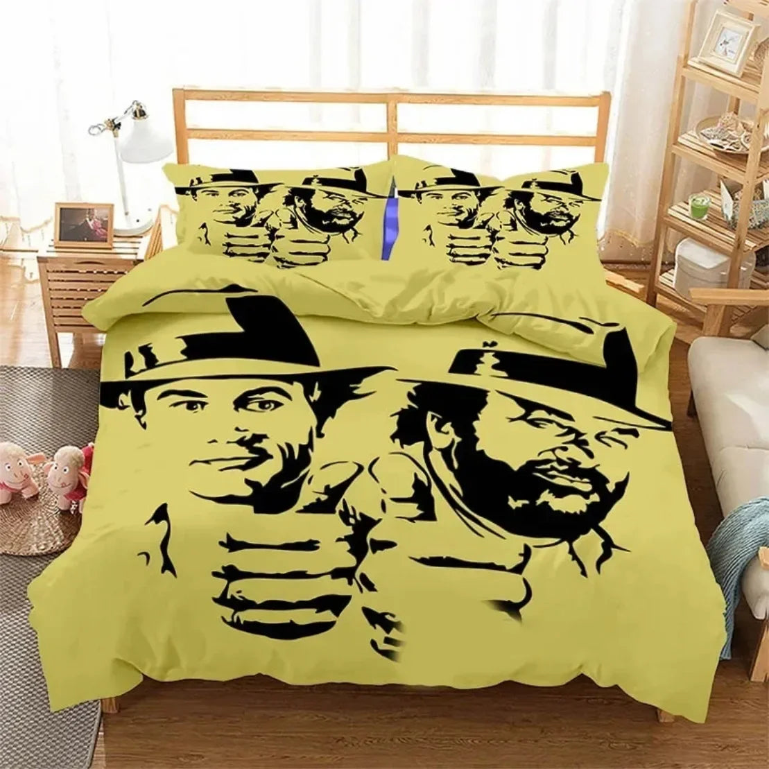 3D Printed film star Bud Spencer Terence Hill Bedding Set Duvet Covers Pillowcases Comforter Bedding Set Bedclothes Textile Home