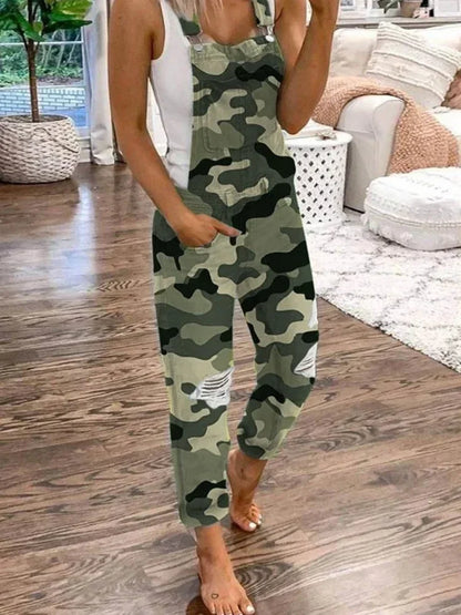 Lugentolo Women Overalls New Sport Jeans Fashion Ripped Denim Female Large Size Mid-rise Straight-leg Trousers Do Old 5XL