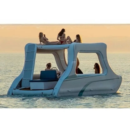 OME Large Szie 4-8 Persons Inflatable Yacht Boat Inflatable Electric Boat With Anti-slip Floor Pontoon Boat Ships Fishing Diving