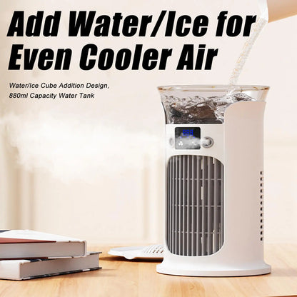 Portable Fan Portable 3 Speeds with Light Personal Tower Fans for Home Living Room Indoor Bedside Office Kitchen Dorm Camping
