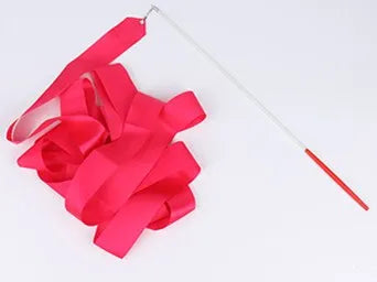 2/4/6m Colorful Gym Ribbons Baton Dance Ribbon Rhythmic Artistic Gymnastics Tape Streamer Twirling Rod Rainbow Stick Training