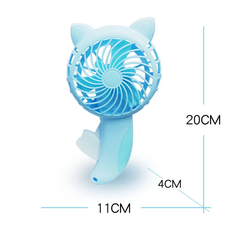 3-color Portable Handheld Fan, Hand Pressed Fan, Mini Portable Fan, Battery Free, Cute Home Fan, Cooling Cartoon Handheld Fan
