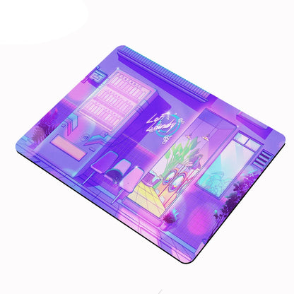 Small Mouse Pad Dreamy Girly Mousepad Gamer Purple Desk Mat Keyboard Pad Japanese-style Street Carpet Computer Mauspad 220X180
