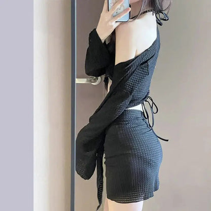 2025 New Swimsuit for Women, High-end Split Four-piece Bikini Sexy Slimming Small Breasts Gathered for Seaside Vacation