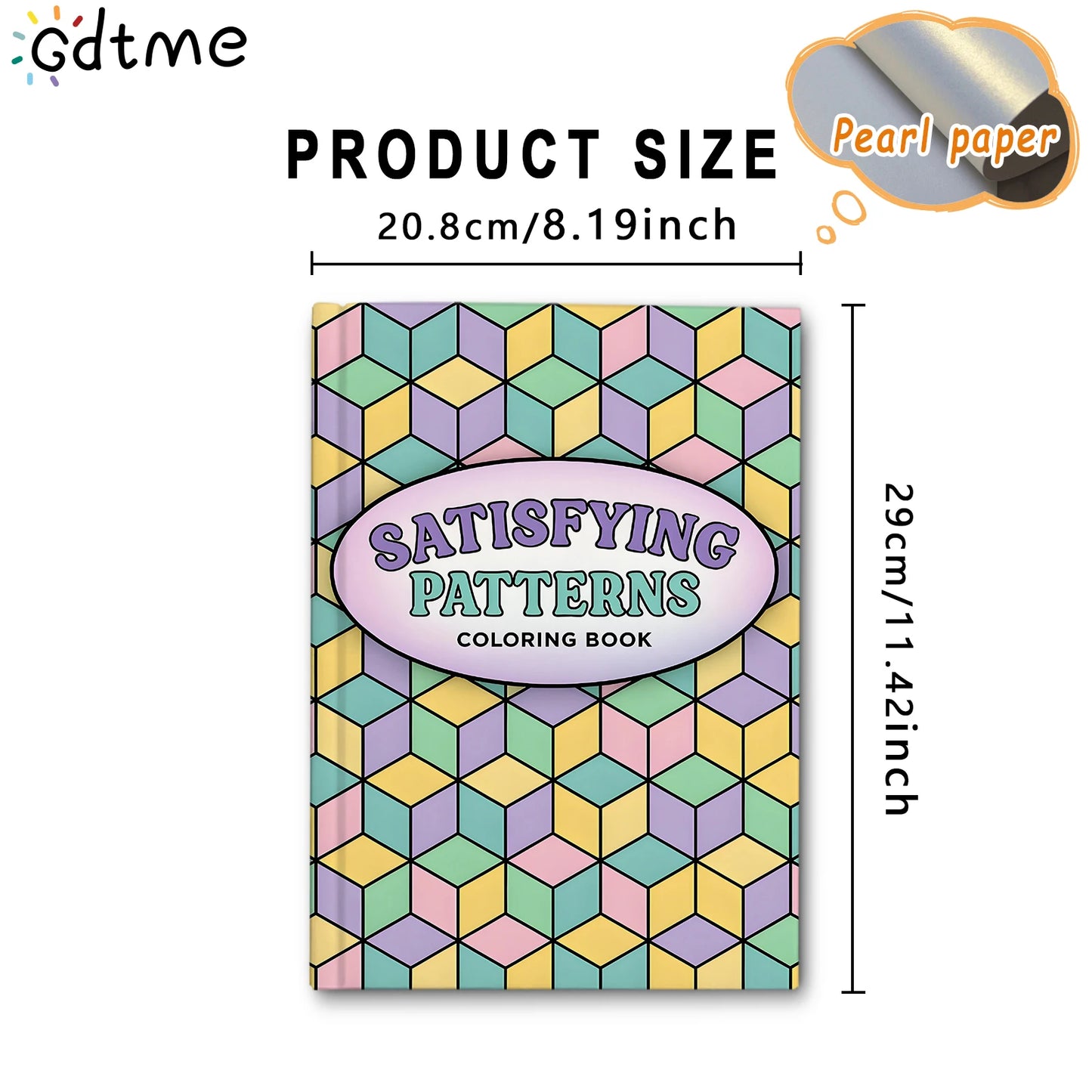 SATISFYING PATTERNS Coloring Book for Adult Relieve Stress Kill Time DIY Painting Drawing Book Kids Educational Toys