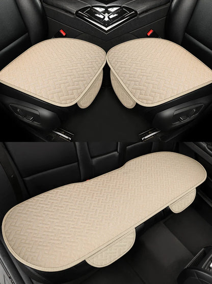 Car Seat Cushion, All Season Universal Linen, Driver's Seat Cover, Small Waist, Single Piece Three Piece Set, Half Pack