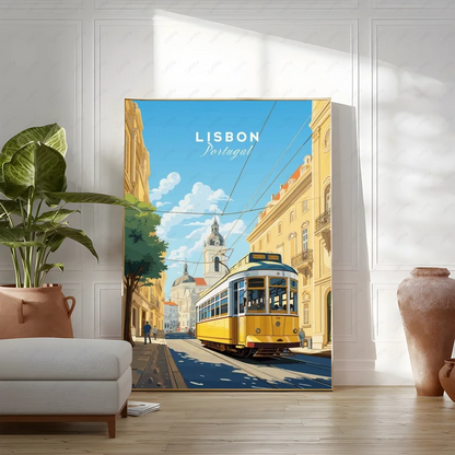 Pictures Portugal Painting Poster Room Decor Home Decoration Interior Wall Art Printing Waterproof Bathroom BedRoom Posters Gift