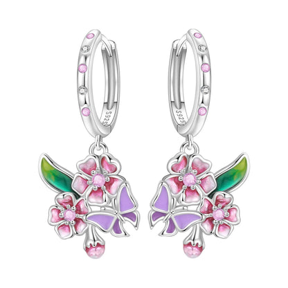 MISEFF S925 Sterling Silver Earrings Multiple Styles Exquisite Flower Earrings Original Fashion Jewelry Birthday Gift For Women