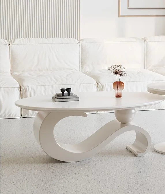 Mid Century Retro Coffee Table Beauty Luxury Oval Nordic Coffee Table Aesthetic Classic Table Basse De Salon Home Furniture