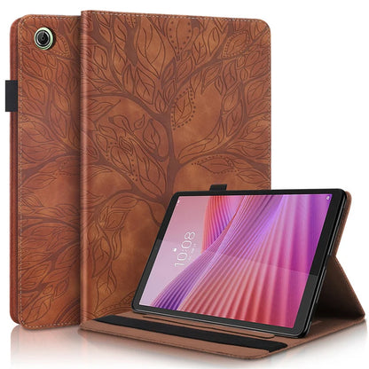 Tablet Funda For Lenovo Tab One 8.7 Case TB305FU TB305XU Emboss Tree Wallet Stand Cover For Lenovo Tab One / Lenovo Tab K9 Case