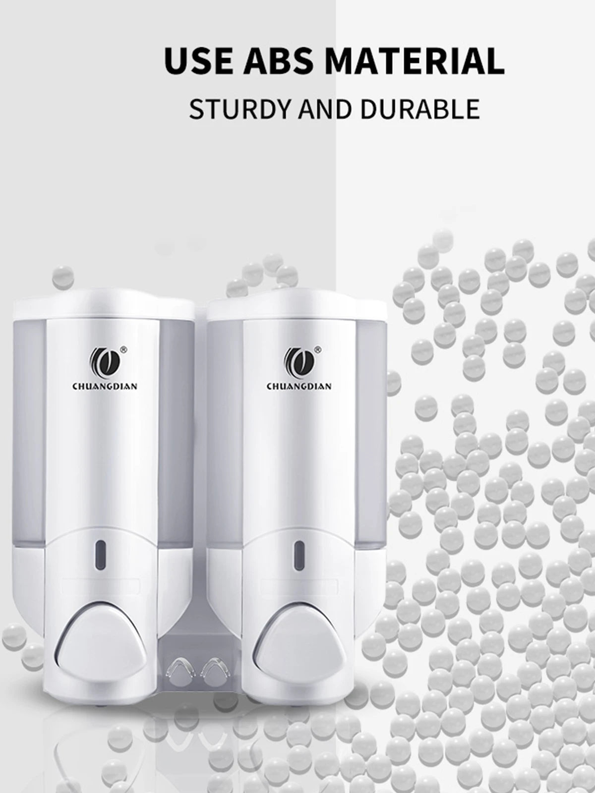 Soap Dispenser Bathroom Wall Mount Shampoo and Conditioner Dispenser Kitchen Sink Dish Soap Dispenser Hand Body Wash Container