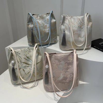 Women's Shoulder Bags New Chinese Style Temperament Elegant Advanced Retro Tote Bag Fashion Large Capacity All-match Handbags