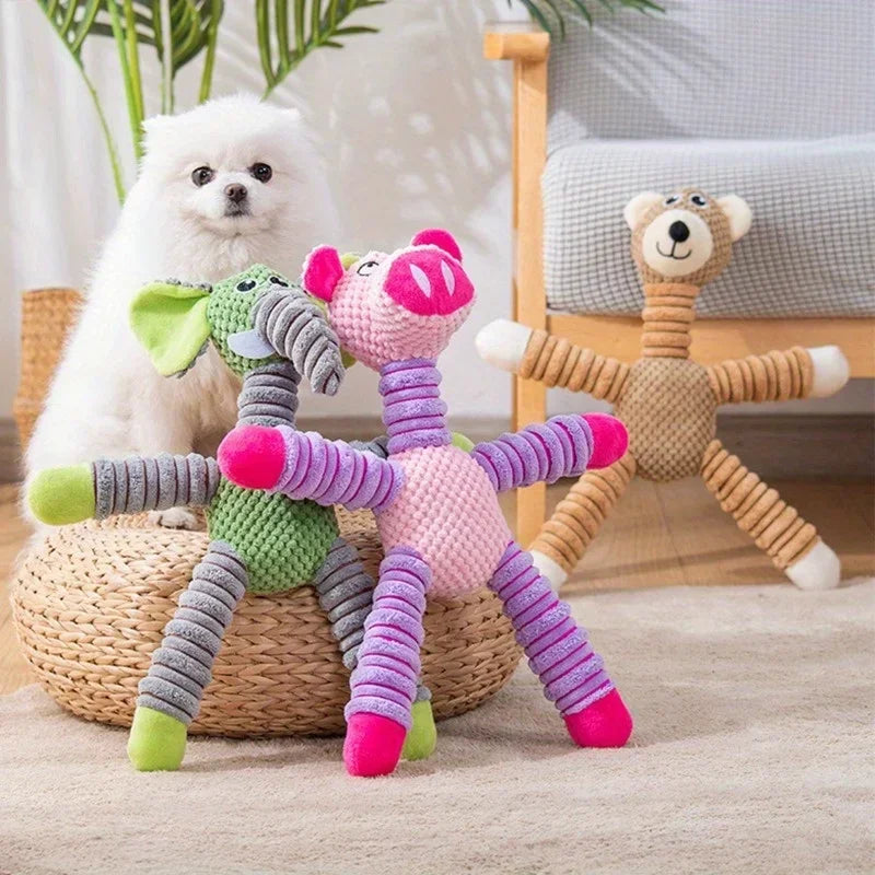 Plush Dog Toy Cute Stuffed Animal Toy for Small Medium Dogs Teething Chew Toy for Puppy Interactive Playmate Reduces Anxiety