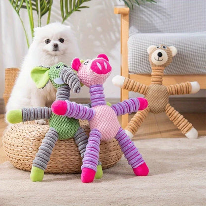 Plush Dog Toy Cute Stuffed Animal Toy for Small Medium Dogs Teething Chew Toy for Puppy Interactive Playmate Reduces Anxiety