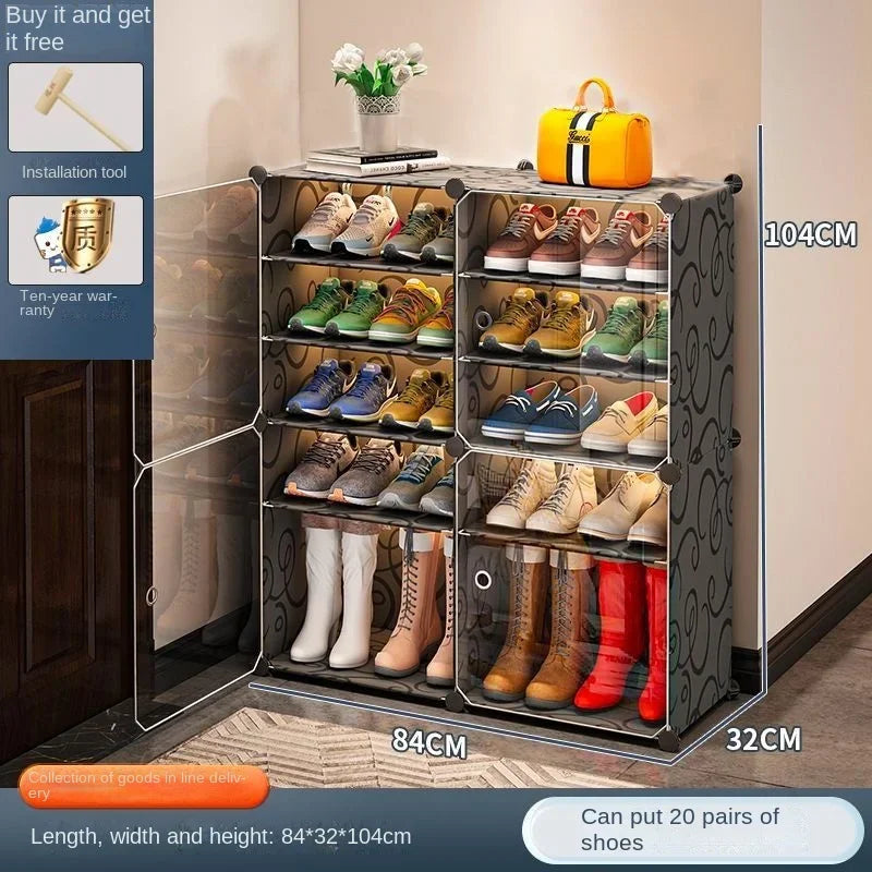 Shoe Rack Storage Shelf Shoes Entrance Hallway Furniture Cupboards Splicing Dustproof Transparent Box Organizador De Zapatos