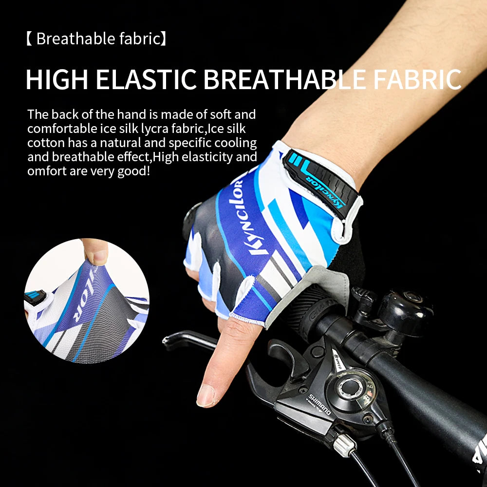 Anti Slip Shock Breathable Half Finger Gloves Men Women Half Finger Gloves Breathable Cycling Gloves Bicycle Gloves Bike Gloves