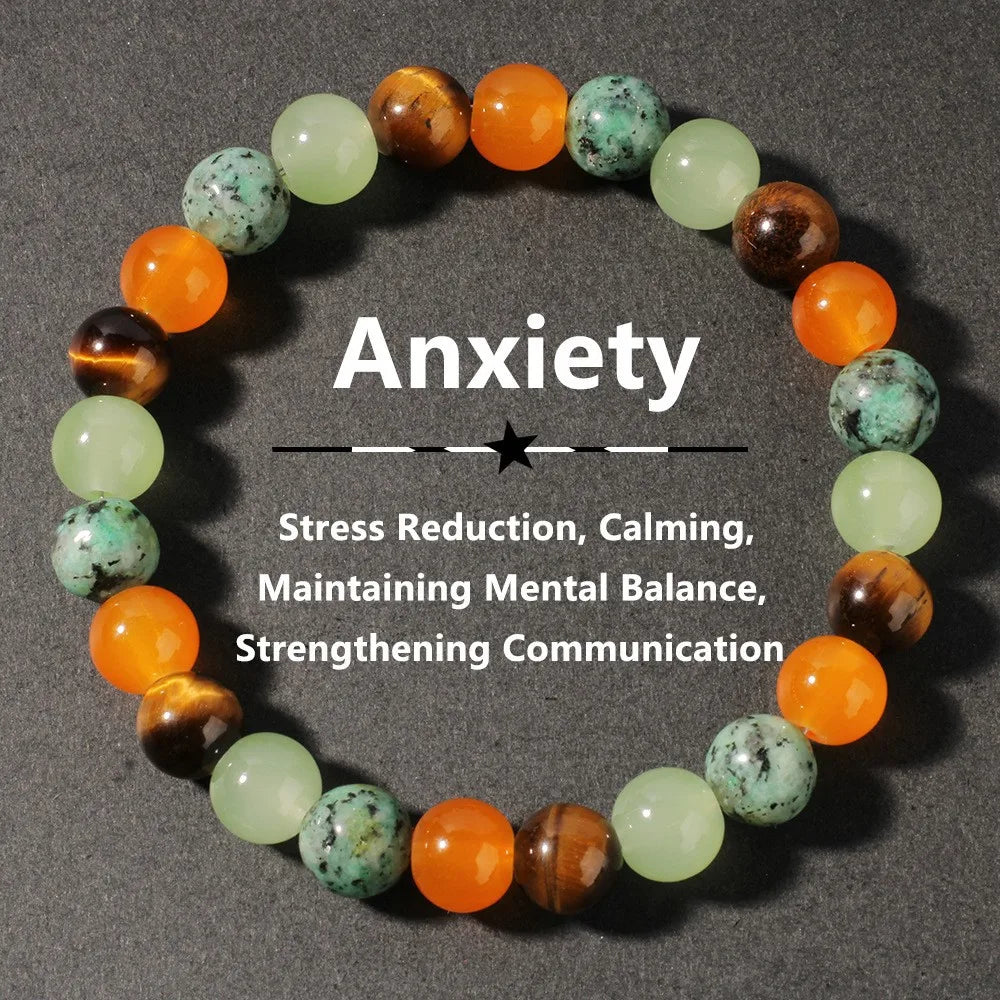 1PC Natural Stone Bracelet For Women Men 8MM Tiger Eye Crystal Beads Elastic Bangle Couple Reiki Healling Fashion Jewelry Gift