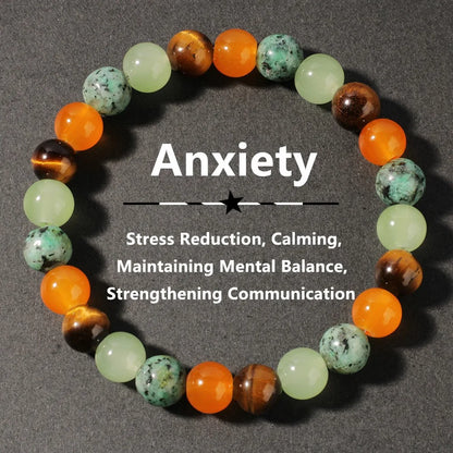1PC Natural Stone Bracelet For Women Men 8MM Tiger Eye Crystal Beads Elastic Bangle Couple Reiki Healling Fashion Jewelry Gift