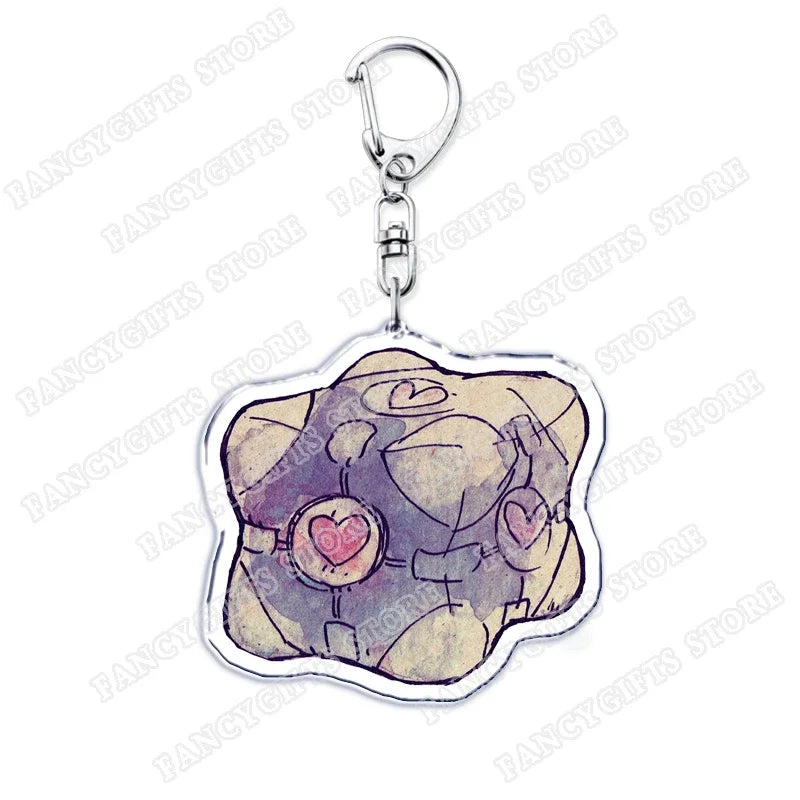 Trending Video Game Keychains for Accessories Bag Glados Aperture Laboratories Science Keyrings Jewelry Gamer Fans Gaming Gifts