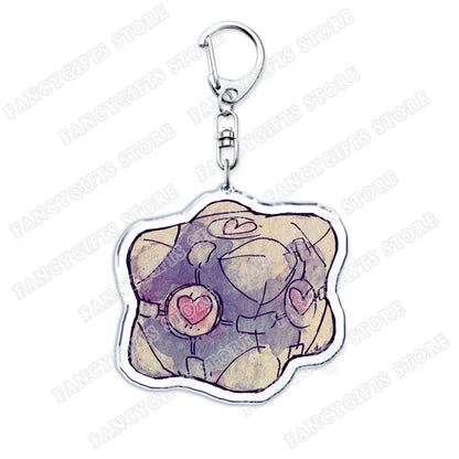 Trending Video Game Keychains for Accessories Bag Glados Aperture Laboratories Science Keyrings Jewelry Gamer Fans Gaming Gifts