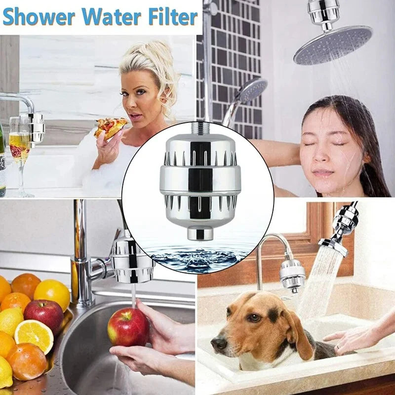 Filter Element 15-20 Grade Water Purification Household Water Purifier Shower Filter Set Bathing To Remove Residual Chlorine