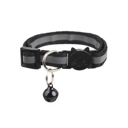 Adjustable Reflective Breakaway Cat Collar with Bell Safety Elastic Neck Ring Necklace Pet Supplies in Multiple Colors