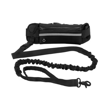 HOMEFISH Hands-Free Dog Leash Pet Leash Reflective with Waist Bag Retractable Elastic for Running&Walking Pet Supplies HD