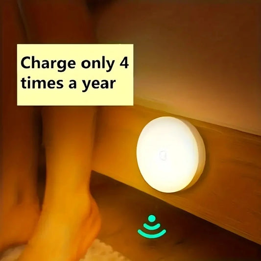 1 Stück Bewegungsmelder-Nachtlicht – Kabellose LED-Detektorlampe für Schlafzimmer, Treppenhaus, Kleiderschrank und Raumdekoration
