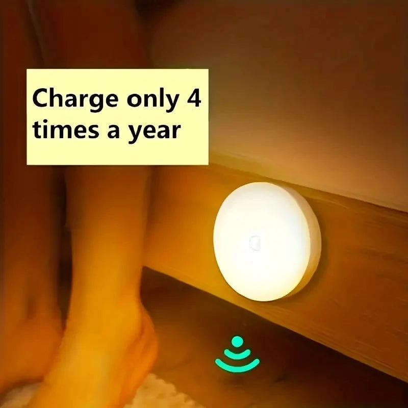 Veilleuse à détecteur de mouvement (1 pièce) - Lampe LED sans fil avec détecteur de mouvement pour chambre, escalier, placard et décoration de pièce -